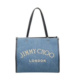 ジミーチュウ VARENNE ヴァレンヌ トートバッグ ハンドバッグ インディゴブルー デニム レザー レディース JIMMY CHOO 【中古】