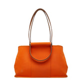 エルメス カバックエランPM トートバッグ ハンドバッグ オレンジ トワルオフィシエ レザー レディース HERMES 中古