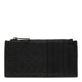 ボッテガヴェネタ イントレチャート カードケース ブラック レザー メンズ BOTTEGAVENETA 中古