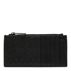 ボッテガヴェネタ イントレチャート カードケース ブラック レザー メンズ BOTTEGAVENETA 中古