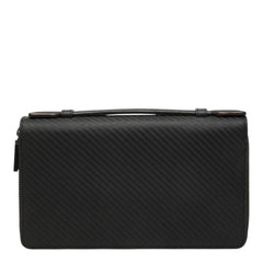 ダンヒル サイドカー ダブルジップ オーガナイザー ウォレット 長財布 ブラック レザー レディース Dunhill 中古