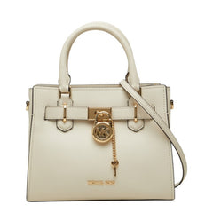 マイケルコース LANDON サッチェル スモール ハンドバッグ ショルダーバッグ 2WAY ホワイト アイボリー レザー レディース Michael Kors 中古