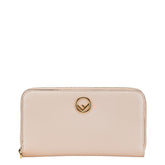 フェンディ エフイズ ラウンドファスナー 長財布 8M0299 ピンク レザー レディース FENDI 【中古】