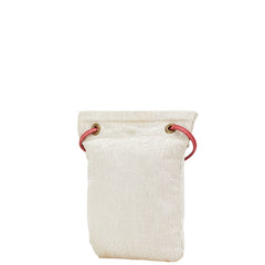 エルメス アリーヌPM ワンショルダーバッグ ベージュ レッド コットン レザー レディース HERMES 【中古】