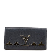 ルイ ヴィトン ポルトフォイユ カプシーヌ 長財布 M64551 ノワール ブラック レザー レディース LOUIS VUITTON 【中古】