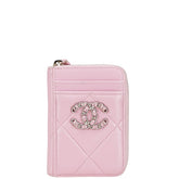 シャネル マトラッセ シャネル19 ココマーク コインケース AP2701 ピンク ラムスキン レディース CHANEL 【中古】