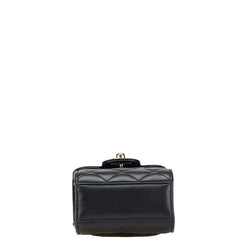 シャネル マトラッセ ココマーク 斜め掛け チェーン ショルダーバッグ ブラック ラムスキン レディース CHANEL 【中古】