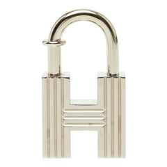 エルメス Hカデナ 2000 バネ式 カデナ 南京錠 シルバー メタル レディース HERMES 中古