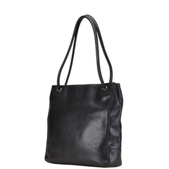 シャネル ココマーク トートバッグ ショルダーバッグ ブラック キャビアスキン レディース CHANEL 【中古】