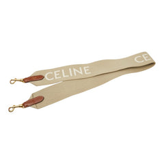 セリーヌ ショルダーストラップ ベージュ キャンバス レザー レディース CELINE 中古