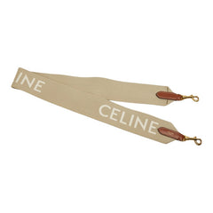 セリーヌ ショルダーストラップ ベージュ キャンバス レザー レディース CELINE 中古