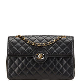 シャネル マトラッセ ココマーク パリ限定 チェーン ショルダーバッグ ハンドバッグ ブラック ラムスキン レディース CHANEL 【中古】