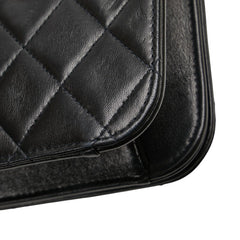 シャネル マトラッセ ココマーク プッシュロック チェーン ショルダーバッグ ブラック ラムスキン レディース CHANEL 【中古】