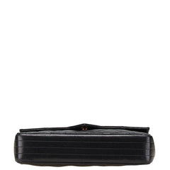 シャネル マトラッセ ココマーク チェーン ショルダーバッグ ブラック ラムスキン レディース CHANEL 【中古】