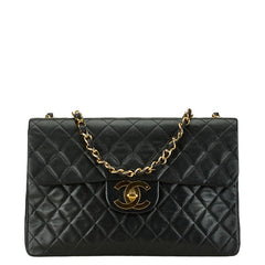 シャネル マトラッセ34 チェーンショルダーバッグ ハンドバッグ ブラック ラムスキン レディース CHANEL 【中古】