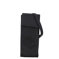 プラダ 三角ロゴプレート ミニショルダーバッグ ブラック ナイロン レディース PRADA 【中古】