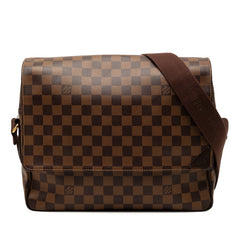 ルイ ヴィトン ダミエ シェルトンMM 斜め掛け ショルダーバッグ N41149 ブラウン PVC レザー レディース LOUIS VUITTON 【中古】