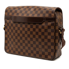 ルイ ヴィトン ダミエ シェルトンMM 斜め掛け ショルダーバッグ N41149 ブラウン PVC レザー レディース LOUIS VUITTON 【中古】