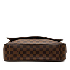 ルイ ヴィトン ダミエ シェルトンMM 斜め掛け ショルダーバッグ N41149 ブラウン PVC レザー レディース LOUIS VUITTON 【中古】