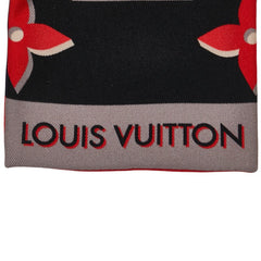 ルイ ヴィトン バンドー パーフェクト マッチ スカーフ M76898 ブラック レッド シルク レディース LOUIS VUITTON 【中古】