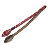 ルイ ヴィトン モノグラム レオパード バンドー 3D スカーフ M76930 ブラウン レッド シルク レディース LOUIS VUITTON 【中古】