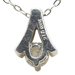 ノーブランド Pt900 プラチナ Pt850 プラチナ ダイヤ0.16ct ネックレス レディース no brand 【中古】