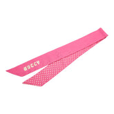 グッチ GUCCY セガロゴ 18SS スカーフ ピンク ゴールド シルク レディース GUCCI 【中古】