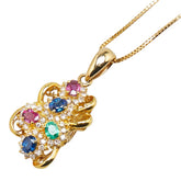 ノーブランド K18YG イエローゴールド ダイヤモンド0.45ct ペンダントネックレス レディース no brand 【中古】