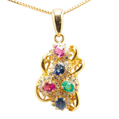 ノーブランド K18YG イエローゴールド ダイヤモンド0.45ct ペンダントネックレス レディース no brand 【中古】