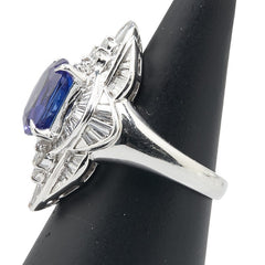 ノーブランド Pt900 プラチナ タンザナイト3.77ct ダイヤモンド1.68ct リング 指輪 レディース no brand 12号 【中古】