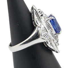 ノーブランド Pt900 プラチナ タンザナイト3.77ct ダイヤモンド1.68ct リング 指輪 レディース no brand 12号 【中古】