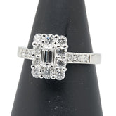 ノーブランド Pt900 プラチナ ダイヤモンド0.76ct ダイヤモンド0.301ct リング 指輪 レディース no brand 15号 【中古】