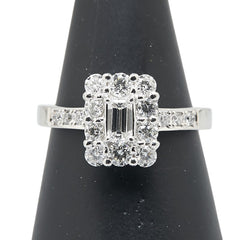 ノーブランド Pt900 プラチナ ダイヤモンド0.76ct ダイヤモンド0.301ct リング 指輪 レディース no brand 15号 【中古】