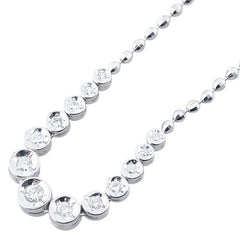 ノーブランド Pt850 プラチナ ダイヤモンド0.50ct ペンダントネックレス レディース no brand 【中古】