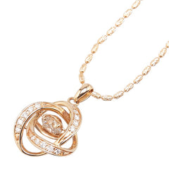 ノーブランド K18PG ピンクゴールド ダイヤモンド0.575ct ダイヤモンド0.11ct ペンダントネックレス レディース no brand 【中古】