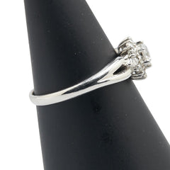 ノーブランド Pt900 プラチナ ダイヤモンド0.27ct ダイヤモンド0.22ct リング 指輪 レディース no brand 16号 【中古】