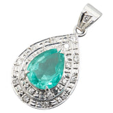 ノーブランド Pt900 プラチナ エメラルド1.62ct ダイヤモンド0.17ct ペンダントトップ レディース no brand 【中古】