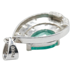 ノーブランド Pt900 プラチナ エメラルド1.62ct ダイヤモンド0.17ct ペンダントトップ レディース no brand 【中古】