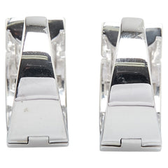 ノーブランド K18WG ホワイトゴールド ダイヤモンド0.28ct フープピアス レディース no brand 【中古】