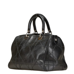 ディオール カナージュ グランヴィル ハンドバッグ ショルダーバッグ 2WAY ブラック レザー レディース Dior 【中古】