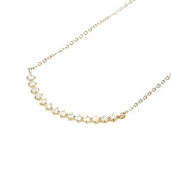 ノーブランド K18YG イエローゴールド ダイヤ0.3ct ネックレス レディース no brand 【中古】
