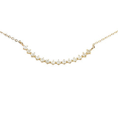 ノーブランド K18YG イエローゴールド ダイヤ0.3ct ネックレス レディース no brand 【中古】
