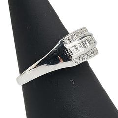 ノーブランド Pt900 プラチナ ダイヤ0.50ct ダイヤ0.31ct リング 指輪 レディース no brand 13号 【中古】