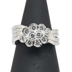 ノーブランド Pt900 プラチナ ダイヤ0.56ct リング 指輪 レディース no brand 9号 【中古】