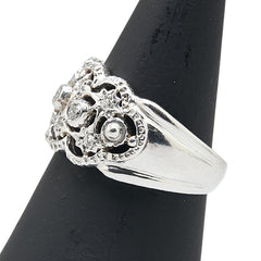 ノーブランド Pt900 プラチナ ダイヤ0.22ct レース リング 指輪 レディース no brand 11.5号 【中古】