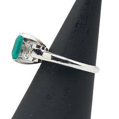 グリーン Pt プラチナ エメラルド2.90ct ダイヤ0.61ct 三越 リング 指輪 レディース 11.5号 【中古】