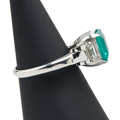 グリーン Pt プラチナ エメラルド2.90ct ダイヤ0.61ct 三越 リング 指輪 レディース 11.5号 【中古】