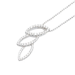 K18WG ホワイトゴールド ダイヤ0.70ct LA Soma ラ ソマ ネックレス レディース 【中古】