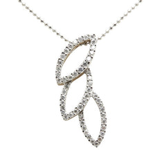 K18WG ホワイトゴールド ダイヤ0.70ct LA Soma ラ ソマ ネックレス レディース 【中古】