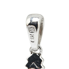 ノーブランド ブルー K18WG ホワイトゴールド アパタイト ダイヤ ペンダントトップ レディース no brand 【中古】